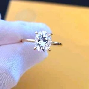 Solid 9k gold 2c oval moissanite ring